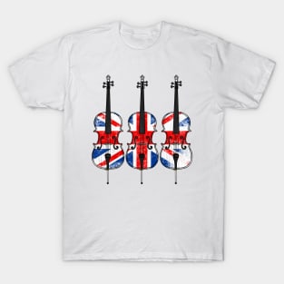 Cello UK Flag Cellist String Player British Musician T-Shirt